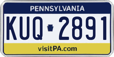 PA license plate KUQ2891