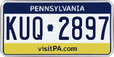 PA license plate KUQ2897