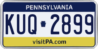PA license plate KUQ2899