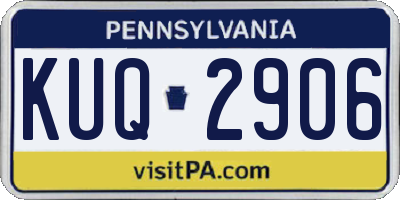 PA license plate KUQ2906