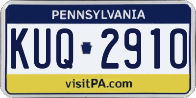 PA license plate KUQ2910