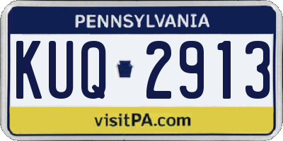 PA license plate KUQ2913