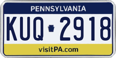 PA license plate KUQ2918