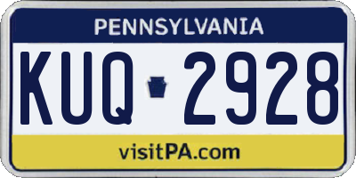 PA license plate KUQ2928