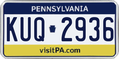 PA license plate KUQ2936