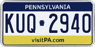 PA license plate KUQ2940