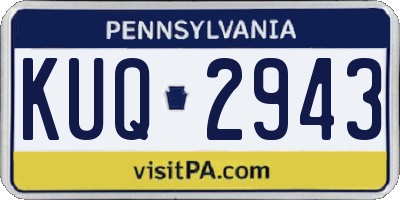 PA license plate KUQ2943