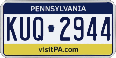 PA license plate KUQ2944