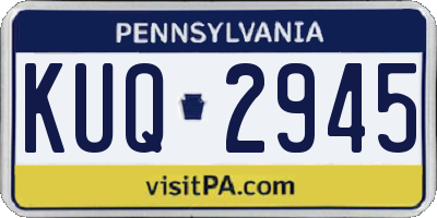 PA license plate KUQ2945