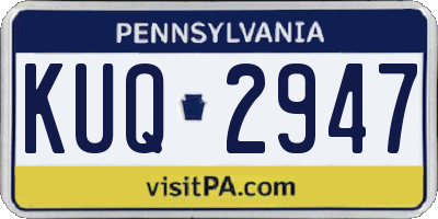 PA license plate KUQ2947