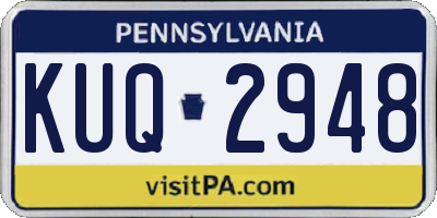 PA license plate KUQ2948