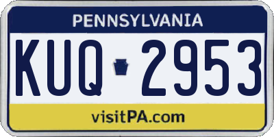 PA license plate KUQ2953