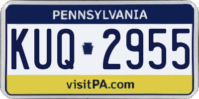 PA license plate KUQ2955