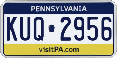 PA license plate KUQ2956