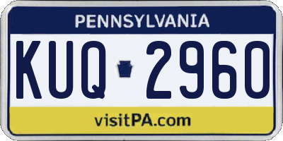 PA license plate KUQ2960