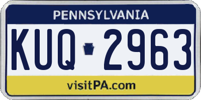 PA license plate KUQ2963