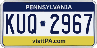 PA license plate KUQ2967