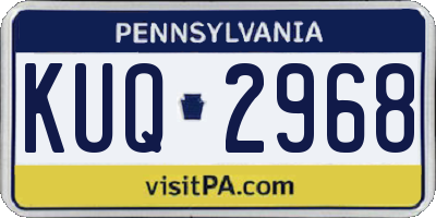 PA license plate KUQ2968