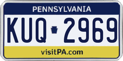 PA license plate KUQ2969