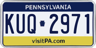 PA license plate KUQ2971