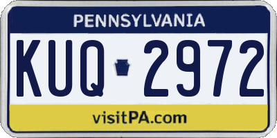 PA license plate KUQ2972