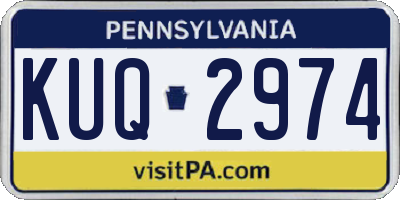 PA license plate KUQ2974
