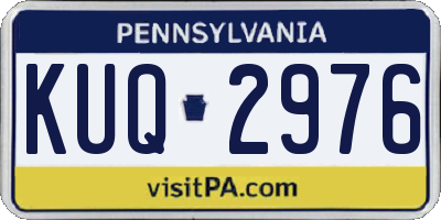 PA license plate KUQ2976