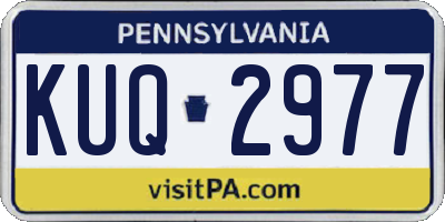 PA license plate KUQ2977