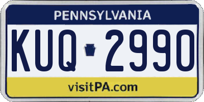PA license plate KUQ2990