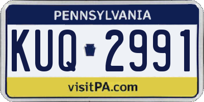 PA license plate KUQ2991