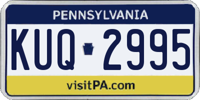 PA license plate KUQ2995