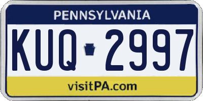 PA license plate KUQ2997