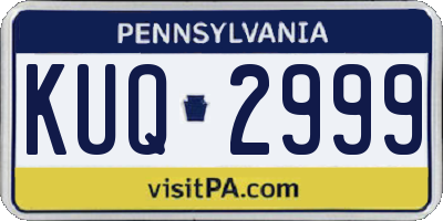 PA license plate KUQ2999