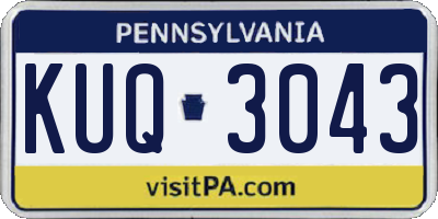 PA license plate KUQ3043