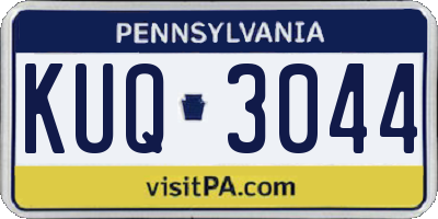 PA license plate KUQ3044