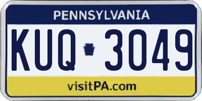 PA license plate KUQ3049