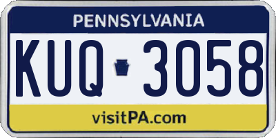 PA license plate KUQ3058