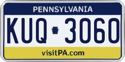 PA license plate KUQ3060