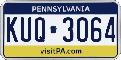 PA license plate KUQ3064