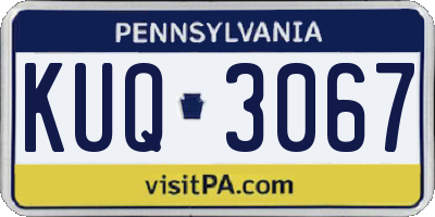 PA license plate KUQ3067