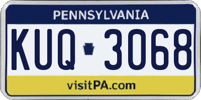 PA license plate KUQ3068