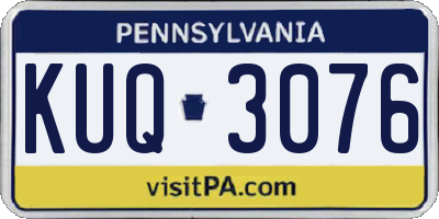 PA license plate KUQ3076