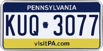PA license plate KUQ3077