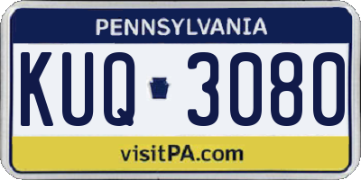 PA license plate KUQ3080