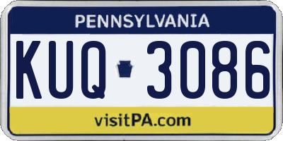 PA license plate KUQ3086