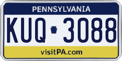 PA license plate KUQ3088