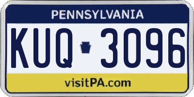 PA license plate KUQ3096