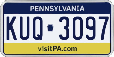 PA license plate KUQ3097