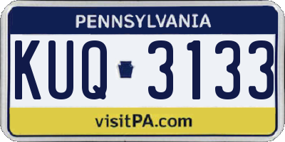 PA license plate KUQ3133
