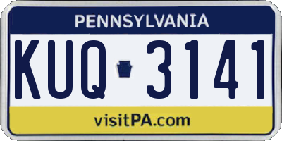 PA license plate KUQ3141